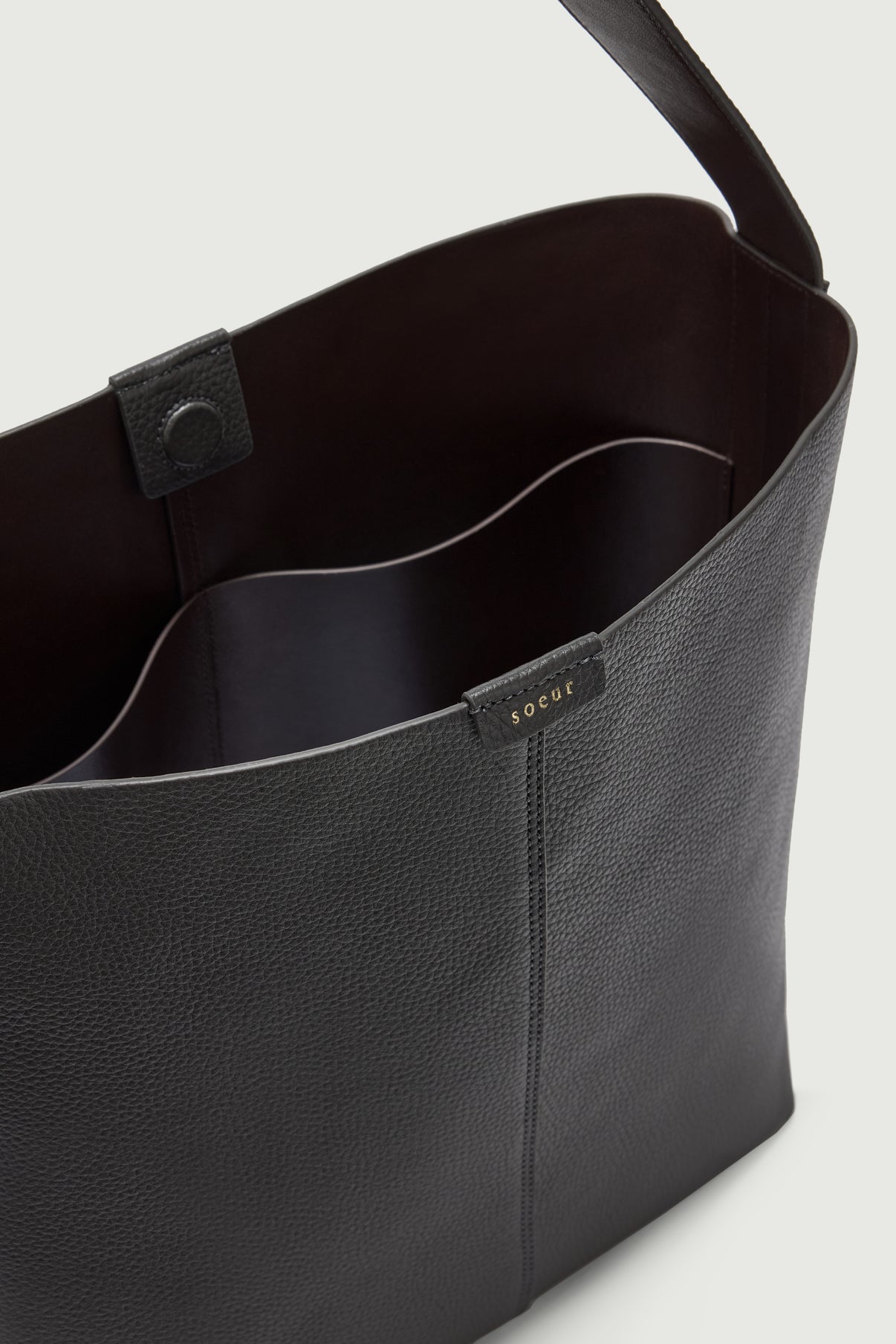 Sac Saudade - Acier - Cuir - Femme vue 4