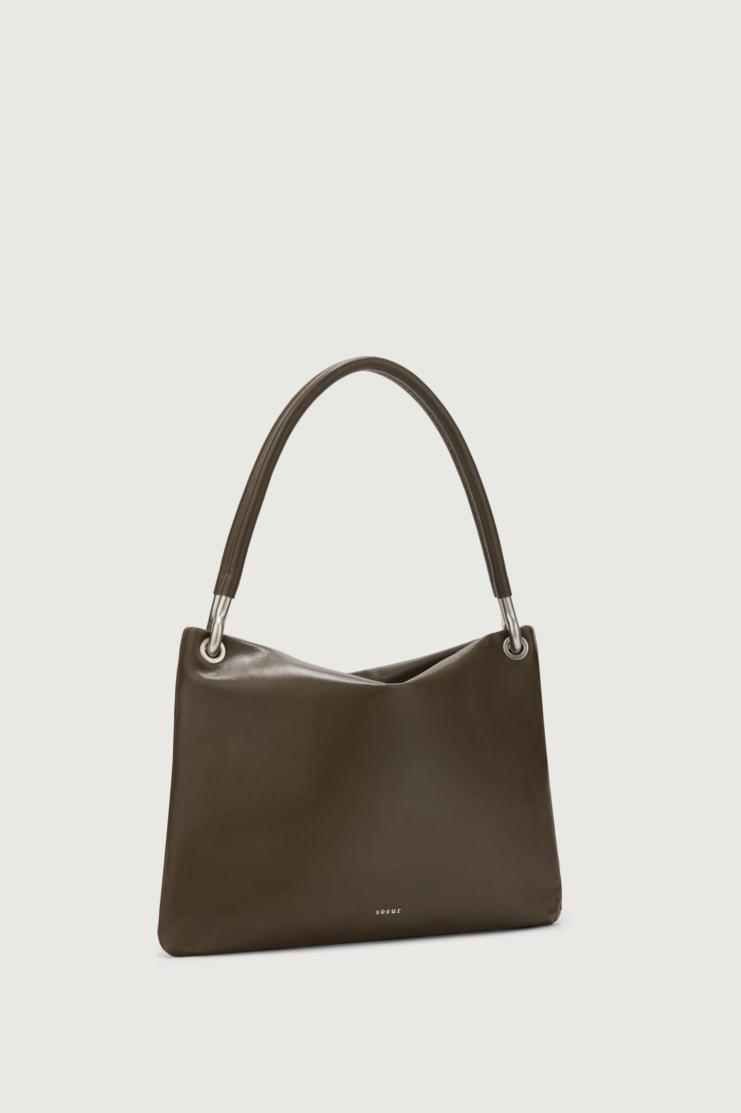 Cabas Gia Mini - Kaki - Cuir - Femme