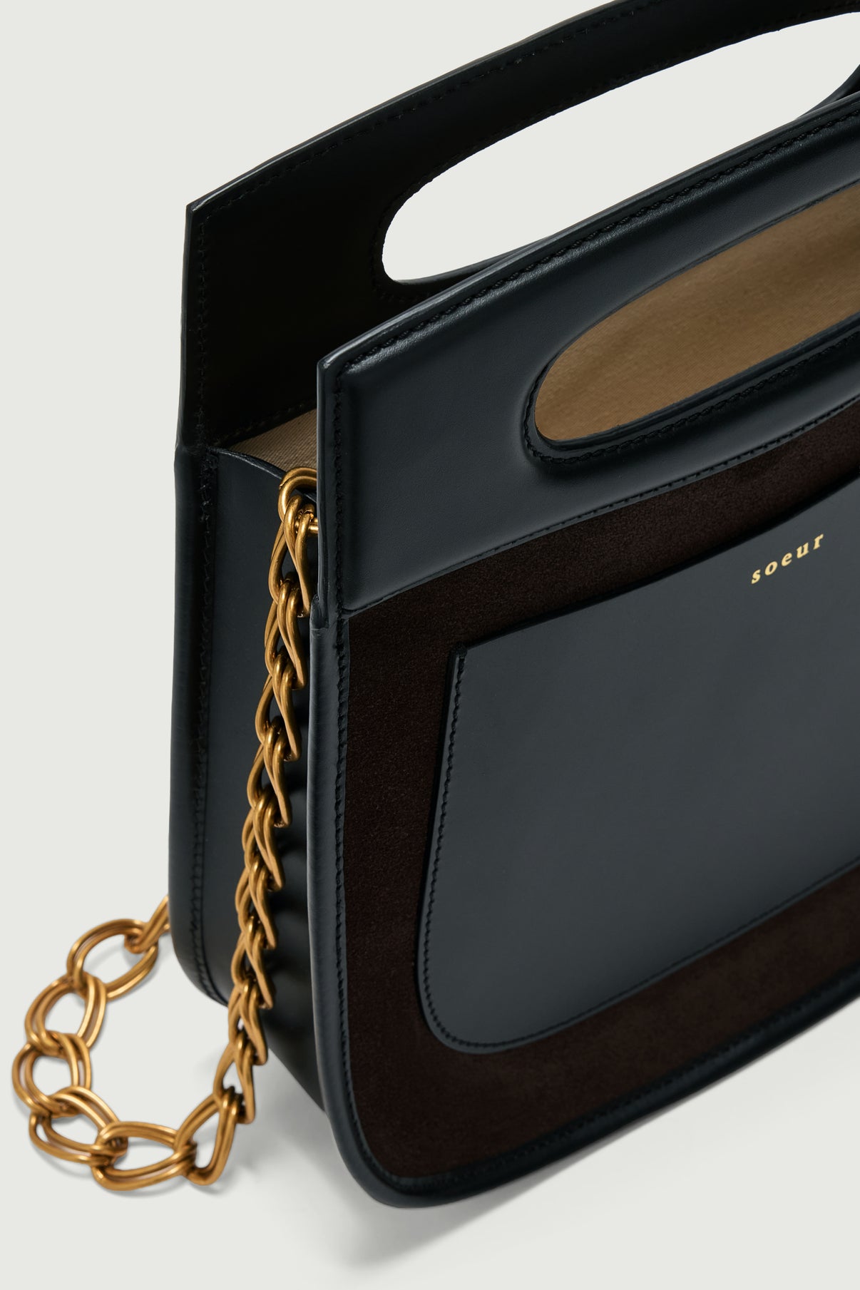 Sac Cheri - Marron Foncé - Cuir - Femme vue 4