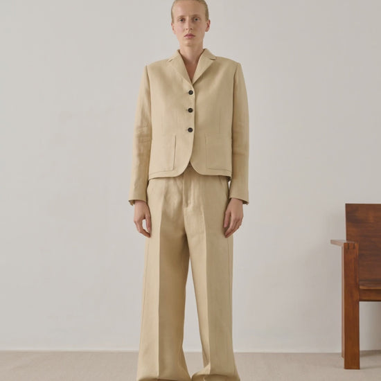 Veste Hespera - Beige Poudre - Lin - Femme